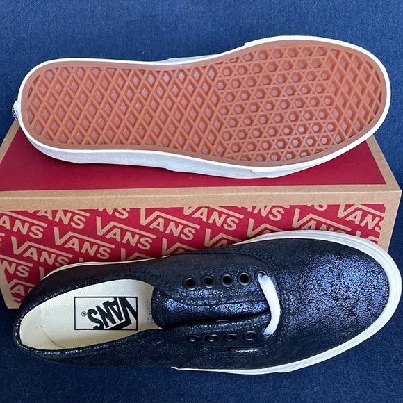 Vans Authentic Cracked Leather Black / Blue Men’s - Picture 5 of 16